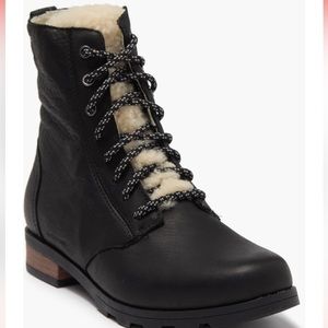 Sorel Emelie Genuine Shearling Short Lace-Up Boot (Women)